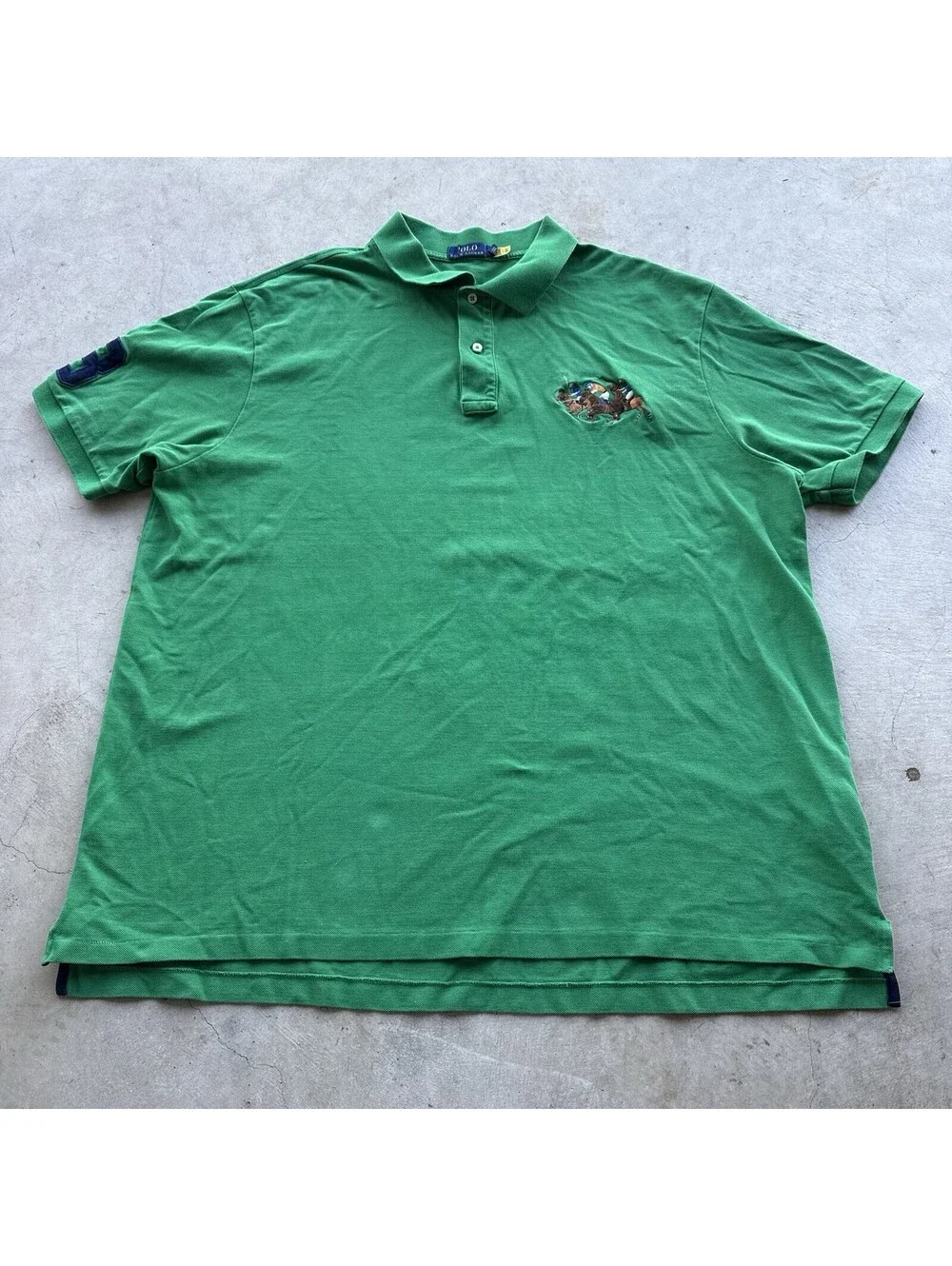 Polo Ralph Lauren Polo Shirt Men 3XB Green 3 Big Flesh Pony l